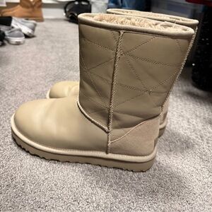 UGG Beige Quilted Boots